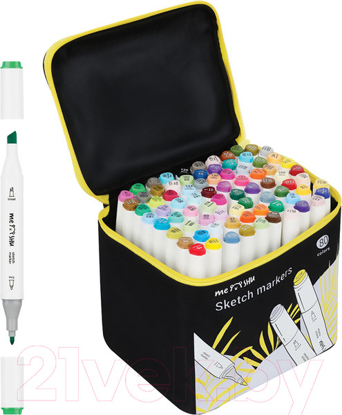 Изображение товара Набор маркеров Meshu Двусторонние / MS_53448 (80цв)