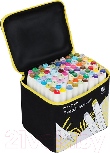 Изображение товара Набор маркеров Meshu Двусторонние / MS_53448 (80цв)