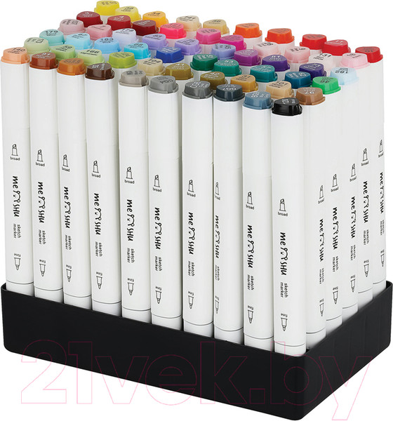 Изображение товара Набор маркеров Meshu Двусторонние / MS_53431 (60цв)