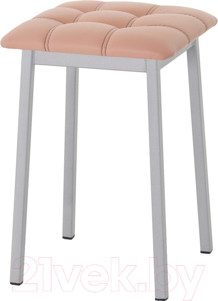 Изображение товара Табурет AMC Comfort 7К5.7 (кожзам коралл/серебристый)