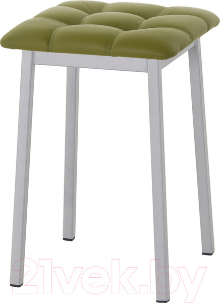 Изображение товара Табурет AMC Comfort 7К5.11 (кожзам оливковый/серебристый)