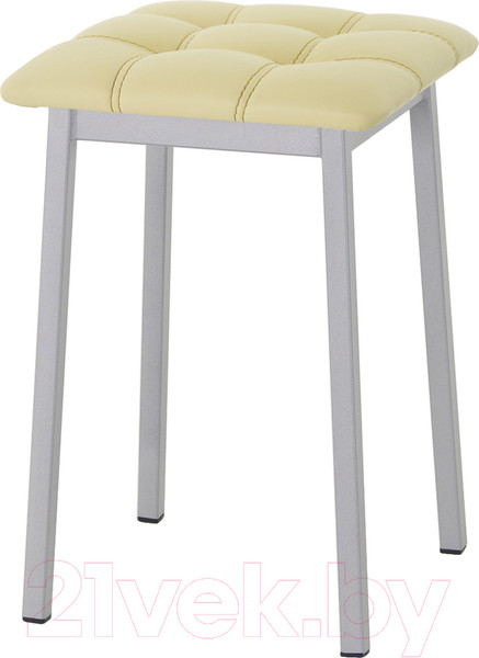 Изображение товара Табурет AMC Comfort 7К5.15 (кожзам светло-желтый/серебристый)