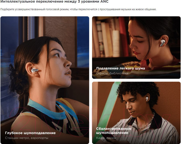 Изображение товара Беспроводные наушники Xiaomi Redmi Buds 4 Pro M2132E1 / BHR5897GL (белый)