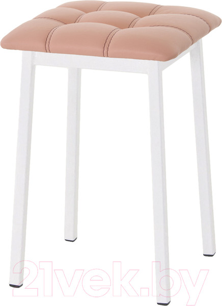 Изображение товара Табурет AMC Comfort 7К6.7 (кожзам коралл/белый)