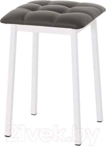 Изображение товара Табурет AMC Comfort 7К6.8 (кожзам серо-коричневый/белый)