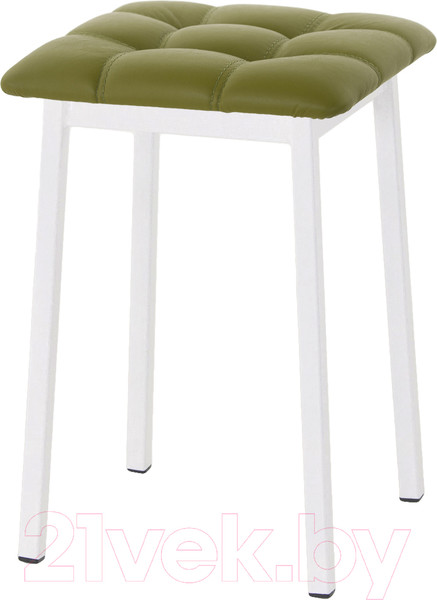 Изображение товара Табурет AMC Comfort 7К6.11 (кожзам оливковый/белый)