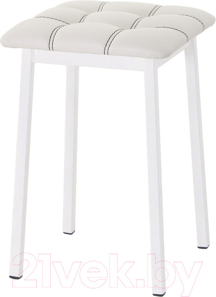 Изображение товара Табурет AMC Comfort 7К6.12 (кожзам белый/белый)