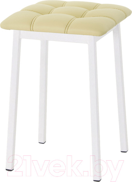 Изображение товара Табурет AMC Comfort 7К6.15 (кожзам светло-желтый/белый)