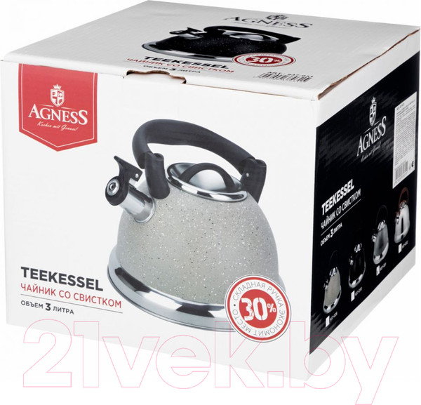 Изображение товара Чайник со свистком Agness 937-031