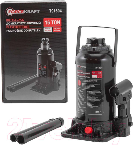 Изображение товара Бутылочный домкрат ForceKraft FK-T91604/DS (51356)