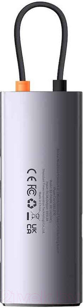 Изображение товара USB-хаб Baseus Metal Gleam 4в1 / WKWG070013 (серый)