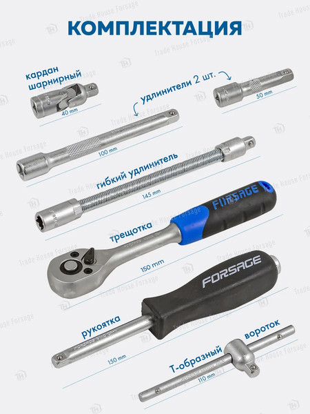 Изображение товара Универсальный набор инструментов Forsage F-2512-5(51928)