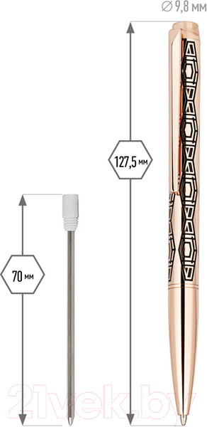 Изображение товара Ручка шариковая имиджевая Delucci Furia / CPs_11403 (синий)