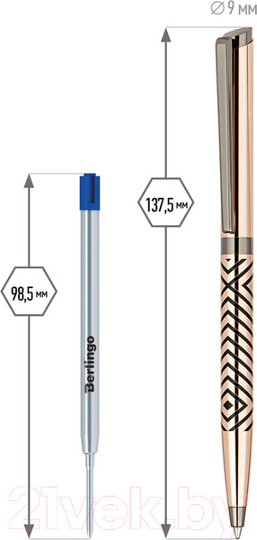 Изображение товара Ручка шариковая имиджевая Delucci Legato / CPs_11412 (синий)