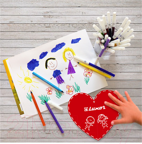 Изображение товара Фломастеры Luxor Coloring / 6101/12 BOX (12цв)
