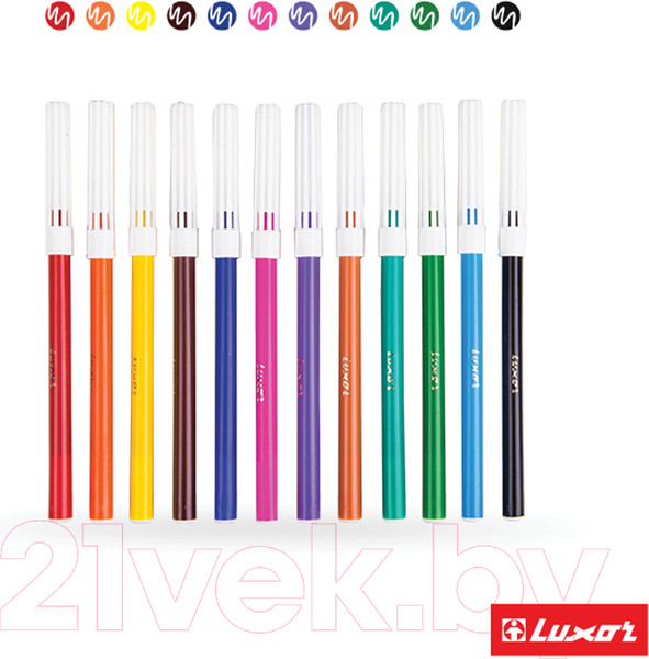 Изображение товара Фломастеры Luxor Coloring / 6101/12 BOX (12цв)