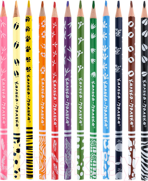 Изображение товара Набор цветных карандашей Каляка-Маляка Зоопарк / КТПКМ12 (12цв)