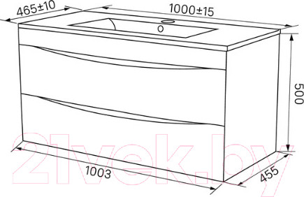 Изображение товара Тумба под умывальник IDDIS Cloud CLO10W1i95