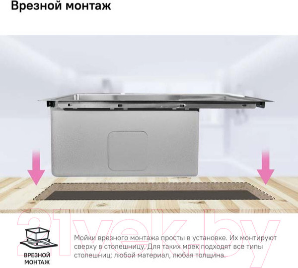 Изображение товара Мойка кухонная IDDIS Haze HAZ59S0i77