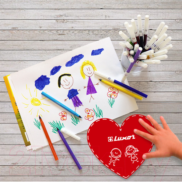 Изображение товара Фломастеры Luxor Coloring / 6101/24 TUB (24цв)