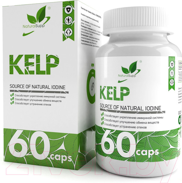 Изображение товара Пищевая добавка NaturalSupp Ламинария (Kelp) 325мг (60капсул)