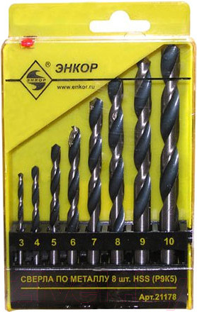 Изображение товара Набор сверл Энкор 21178