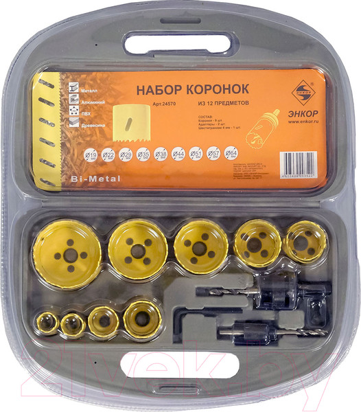 Изображение товара Набор коронок Энкор 24570
