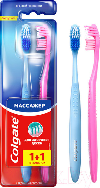 Изображение товара Набор зубных щеток Colgate Массажер (1шт+1шт)