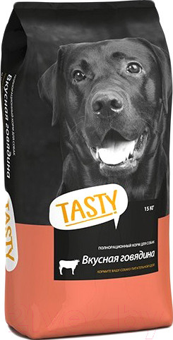 Изображение товара Сухой корм для собак Tasty Dog Полнорационный с говядиной (15кг)