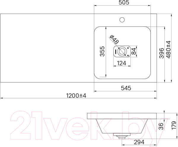 Изображение товара Умывальник IDDIS Brick 0106000i28