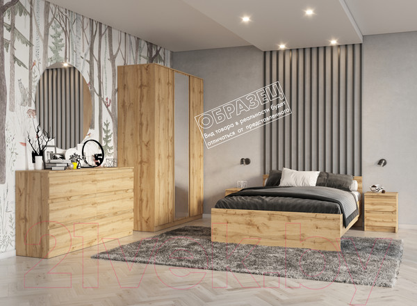 Изображение товара Каркас кровати НК Мебель Stern 160x200 / 72676498 (дуб сонома)