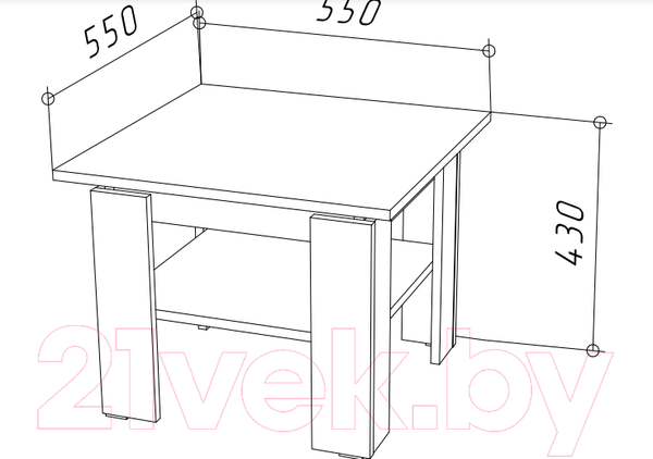 Изображение товара Журнальный столик НК Мебель Stern 550 / 72676490 (дуб сонома)