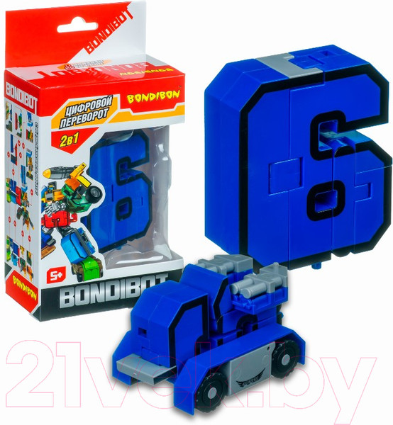 Изображение товара Игрушка-трансформер Bondibon Bondibot Цифра 6 / ВВ4354