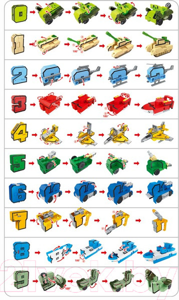 Изображение товара Игрушка-трансформер Bondibon Bondibot Цифра 6 / ВВ4354