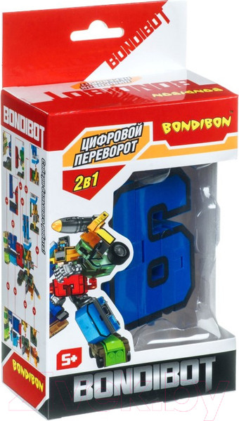 Изображение товара Игрушка-трансформер Bondibon Bondibot Цифра 6 / ВВ4354