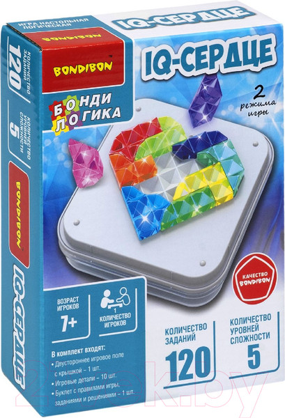 Изображение товара Развивающая игра Bondibon IQ-Сердце / ВВ5834
