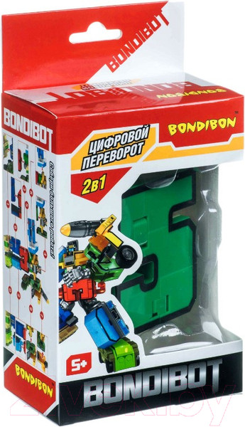 Изображение товара Игрушка-трансформер Bondibon Bondibot Цифра 5 / ВВ4353