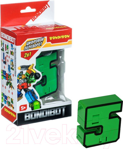 Изображение товара Игрушка-трансформер Bondibon Bondibot Цифра 5 / ВВ4353