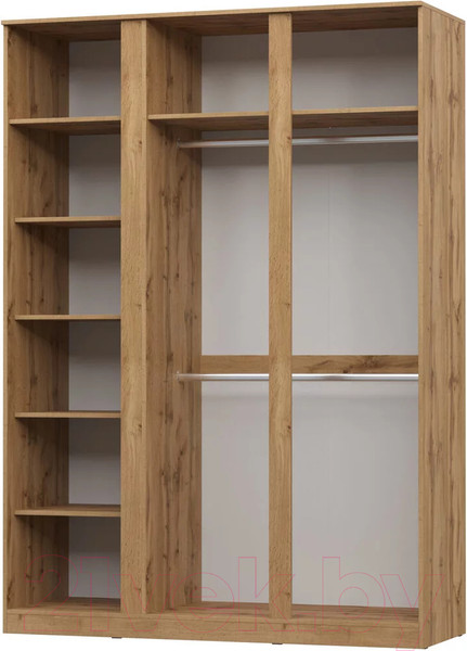 Изображение товара Шкаф НК Мебель Stern 3-х дверный с зеркалом / 72676506 (дуб вотан)