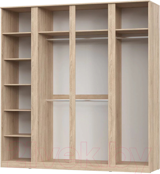 Изображение товара Шкаф НК Мебель Stern 4-х дверный с зеркалом / 72676508 (дуб сонома)