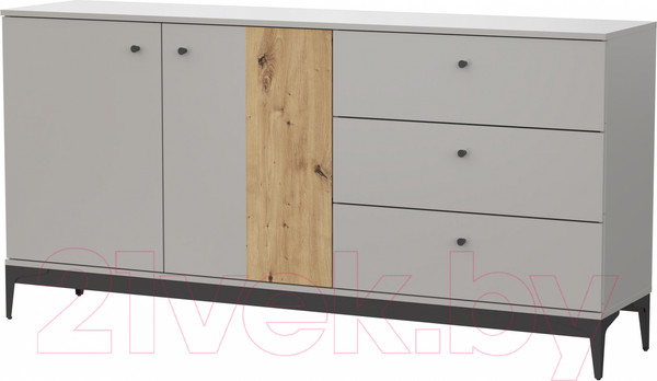 Изображение товара Тумба НК Мебель Нордик КД-2 / 71916619 (холодный серый/дуб артизан)