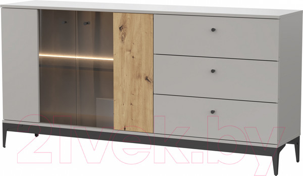 Изображение товара Тумба НК Мебель Нордик КД-3 / 71916620 (холодный серый/дуб артизан)