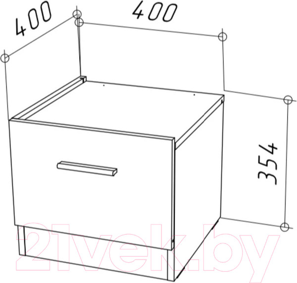 Изображение товара Прикроватная тумба НК Мебель Fresco правая / 72516688 (белый/дуб вотан)