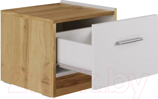 Изображение товара Прикроватная тумба НК Мебель Fresco правая / 72516688 (белый/дуб вотан)
