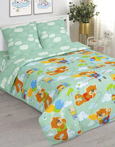 Изображение товара Комплект постельного белья АртПостель Улетные мишки 112