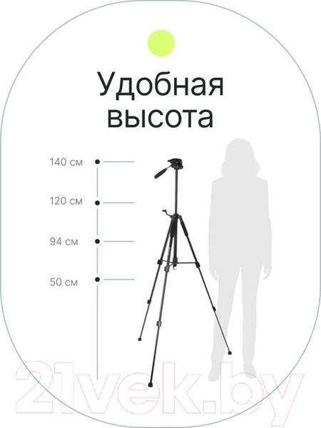 Изображение товара Штатив RayLab Travel 55 / RLCTAL55 (с головой)