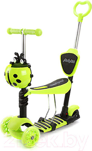 Изображение товара Самокат детский Moby Kids Божья коровка 3 в 1 / 641274 (зеленый)