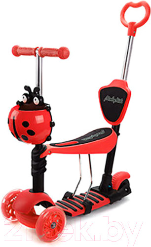 Изображение товара Самокат детский Moby Kids Божья коровка 3 в 1 / 641275 (красный)