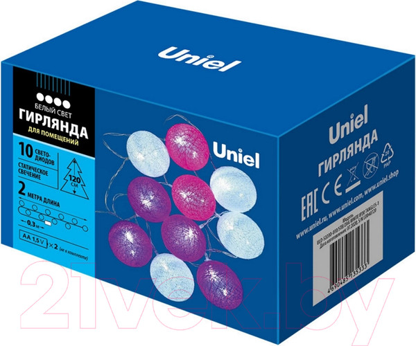 Изображение товара Тайские фонарики Uniel ULD-S0200-010/STB/2AA / UL-00007341