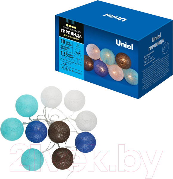 Изображение товара Светодиодная гирлянда Uniel ULD-S0135-010/STB/2AA / UL-00008420